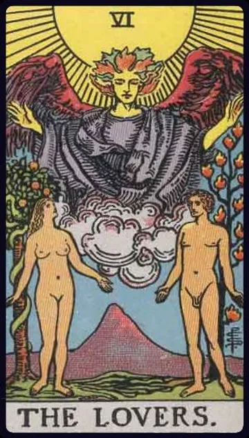 Deep dive into The Lovers Tarot card (VI)! Unpack its profound symbolism, learn upright & reversed meanings, and understand its message of crucial choices, harmonious relationships, and aligning with core values.