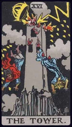 The Tower Tarot Card Meaning: Sudden Change, Revelation & Upheaval (XVI)