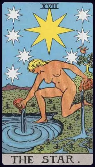 Deep dive into The Star Tarot card (XVII)! Unpack its profound symbolism, learn upright & reversed meanings, and understand its message of hope, spiritual healing, renewed inspiration, and cosmic connection after upheaval.