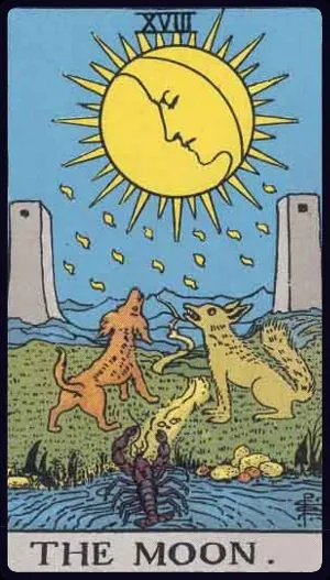 The Moon Tarot Card Meaning: Illusion, Intuition & The Subconscious (XVIII)