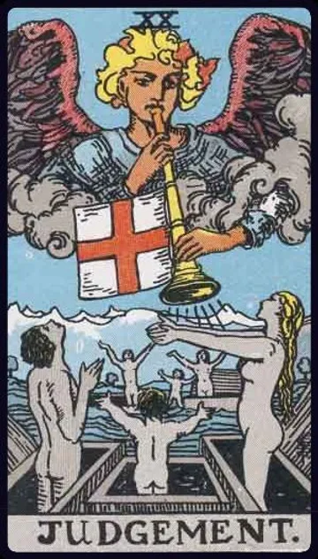 Deep dive into The Judgement Tarot card (XX)! Unpack its profound symbolism, learn upright & reversed meanings, and understand its message of self-evaluation, spiritual awakening, and the call to rebirth.