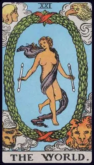 Deep dive into The World Tarot card (XXI)! Unpack its profound symbolism, learn upright & reversed meanings, and understand its message of completion, integration, fulfillment, and universal consciousness.