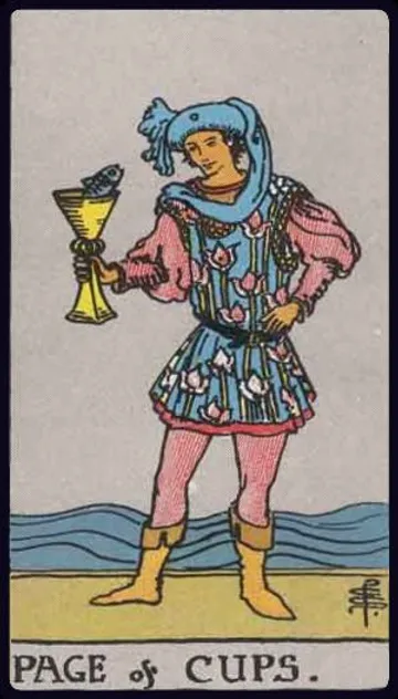 Explore the Page of Cups Tarot card. Learn how this sensitive card represents new emotional experiences, intuitive messages, creative invitations, and innocent exploration in your readings.