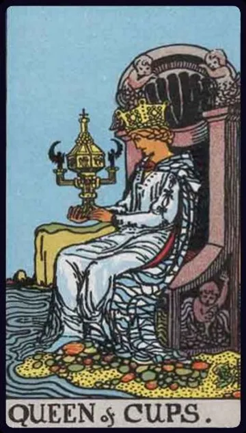 Explore the Queen of Cups Tarot card. Learn how this intuitive card represents emotional maturity, compassion, nurturing guidance, and deep psychic insight in your readings.